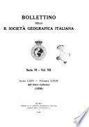 Bollettino della Società geografica italiana