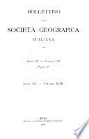 Bollettino Della Societa Geografica Italiana