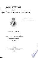 Bollettino della Società geografica italiana