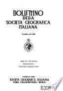 Bollettino della Società geografica italiana