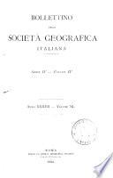Bollettino Della Societa Georgrafica Italiana