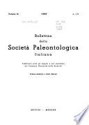 Bollettino della Società paleontologica italiana