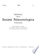 Bollettino della Società paleontologica italiana