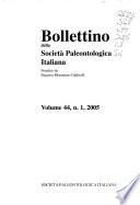 Bollettino della Società paleontologica italiana