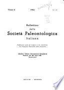 Bollettino della Società paleontologica italiana