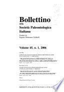 Bollettino della Società paleontologica italiana