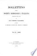 Bollettino della Società Sismologica Italiana pubblicato per cura del Pietro Tacchini