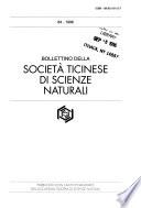 Bollettino della Società ticinese di scienze naturali