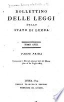 Bollettino delle leggi del Ducato lucchese