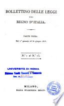 Bollettino delle leggi del Regno d'Italia