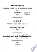 Bollettino delle leggi e degli atti del governo della Dalmazia