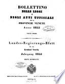 Bollettino delle leggi e degli atti del governo della Venezia ; Landesgesetz und Regierungsblatt für das Kronland Venedig