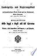 Bollettino delle leggi e degli atti del governo per Trieste, città immediata dell'impero, e pel litorale