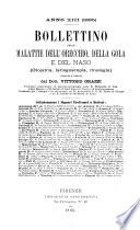 Bollettino delle malattie dell'orecchio, della gola e del naso