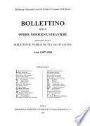 Bollettino delle opere moderne straniere acquistate dalle biblioteche pubbliche governative del regno d'Italia