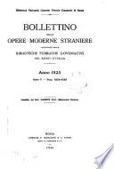 Bollettino delle opere moderne straniere acquistate dalle biblioteche pubbliche governative del Regno d'Italia