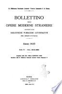 Bollettino delle opere moderne straniere acquistate dalle biblioteche pubbliche governative del Regno d'Italia