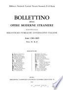 Bollettino delle opere moderne straniere acquistate dalle biblioteche pubbliche governative del regno d'Italia