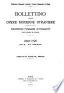Bollettino delle opere moderne straniere acquistate dalle biblioteche pubbliche governative del Regno d'Italia