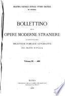 Bollettino delle opere moderne straniere acquistate dalle biblioteche pubbliche governative del Regno d'Italia