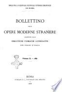 Bollettino delle opere moderne straniere