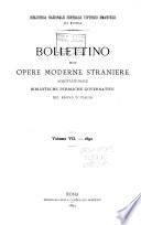 Bollettino delle opere moderne straniere