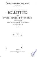 Bollettino delle opere moderne straniere