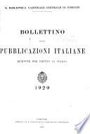 Bollettino delle pubblicazioni italiane ricevute per diritto di stampa