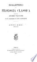Bollettino di filologia classica