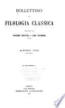 Bollettino di filologia classica