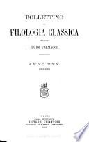 Bollettino di filologia classica