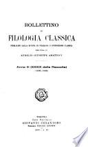 Bollettino di filoloria classica ... anno 1.-49. no. 1/3 luglio 1894-luglio /sett. 1942