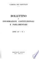 Bollettino di informazioni costituzionali e parlamentari