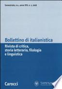 Bollettino di Italianistica (2016)
