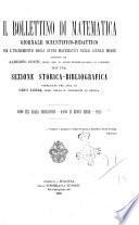 Bollettino di matematica giornale scientifico didattico per l'incremento degli studi matematici nelle scuole medie