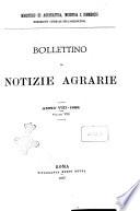 Bollettino di notizie agrarie