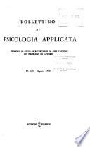 Bollettino di psicologia applicata