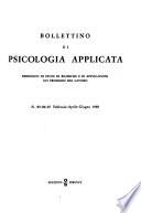 Bollettino di psicologia applicata