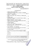 Bollettino di psicologia applicata
