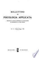 Bollettino di psicologia e sociologia applicate