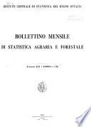 Bollettino di statistica agraria e forestale