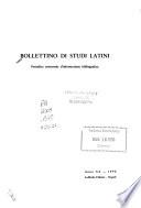 Bollettino di studi latini