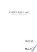 Bollettino di studi latini