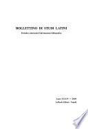 Bollettino di studi latini