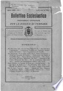 Bollettino Ecclesiastico per la Diocesi di Ferrara (BEDF) 1929