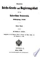 Bollettino generale delle leggi e degli atti del governo per l'impero d'Austria