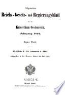 Bollettino generale delle leggi e degli atti del governo per l'impero d'Austria