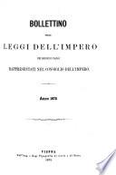 Bollettino generale delle leggi e degli atti del governo per l'impero d'Austria