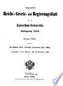 Bollettino generale delle leggi e degli atti del governo per l'impero d'Austria