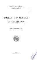 Bollettino Mensile dell'Ufficio di Statistica del Comune di Venezia